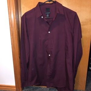 H&M burgundy slim fit button up (small)